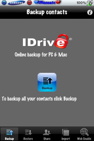 iDrive Lite 2.8 Respalda tus contactos de iPhone-01