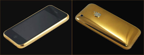 Carcasa de oro y diamantes para el iPhone