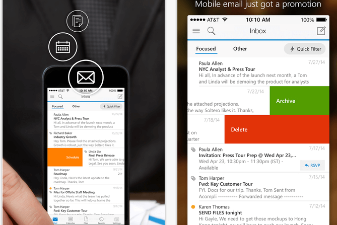 Outlook cliente para iOS