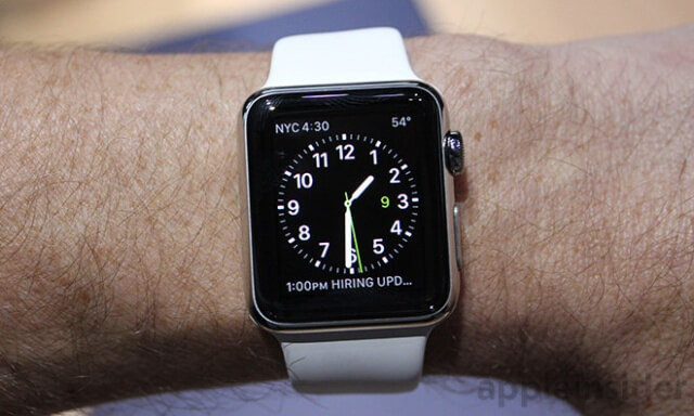 El diseño de Apple Watch no permite un cámara para FaceTime