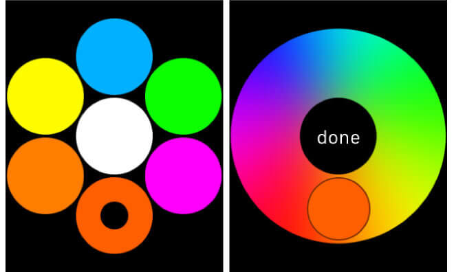 Cambiar colores del Touch digital en Apple Watch