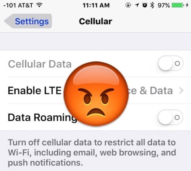 iOS 9: problemas con el uso de datos móviles