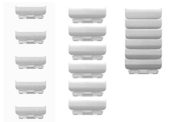 Eslabones de Acero Inoxidable para agrandar el diámetro de las correas del Apple Watch.