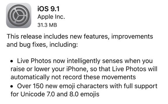 Apple lanza iOS 9 con 150 nuevos emoticones, fotos en vivo y muchas cosas más