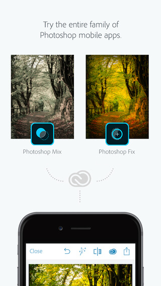 La familia entera de Photoshop al alcance de tu iPhone, iPad, o iPod Touch