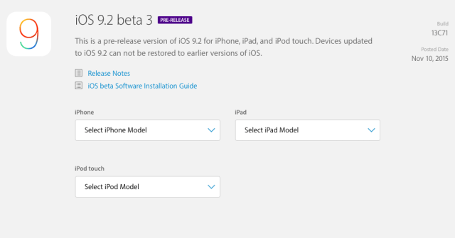 Beta iOS 9.2