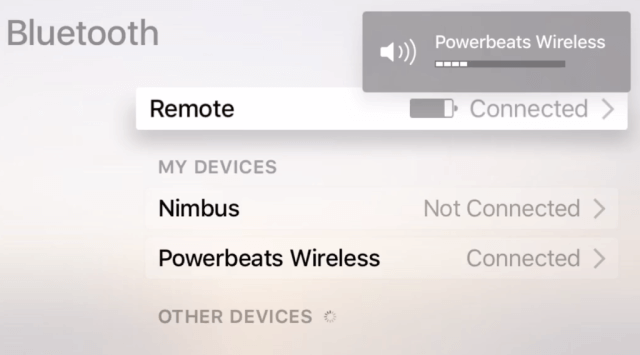 Cómo emparejar los auriculares Bluetooth para audio inalámbrico en tu Apple TV