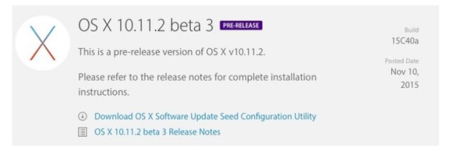 Notas del OS X 10.11.2