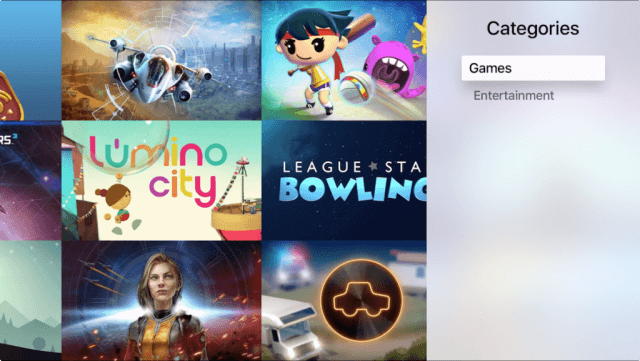 Nuevas categorías han sido añadidas a la tienda del Apple TV