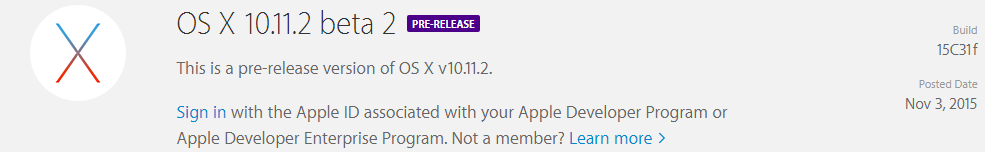 OS X 10.11.2 ya disponible