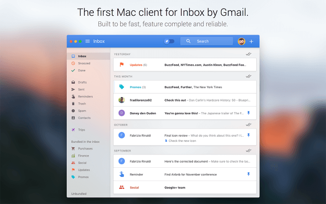 Cliente Gmail en Mac