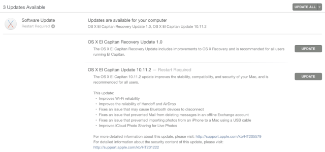 OS X El Capitan 10.11.2 ya disponible en la Mac App Store 2