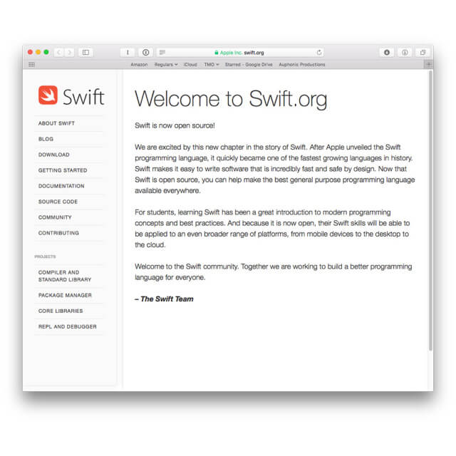 Website de Swift