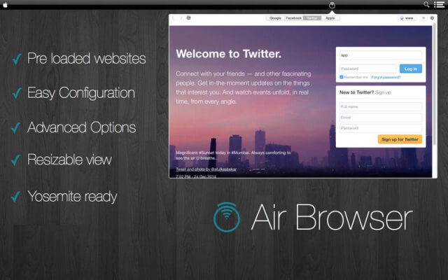 Air Browser app