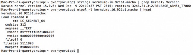 el usuario Todesco fue muy inteligente al publicar los Kernel Dumps de iOS 9.2.1