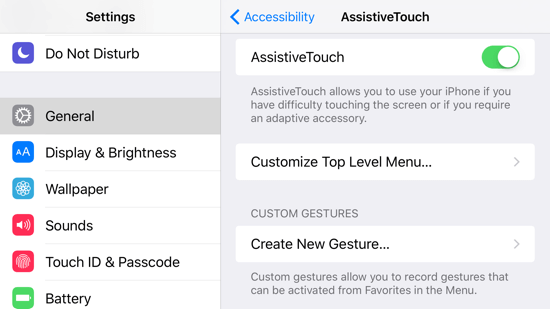 1.Acceder a Assistive Touch