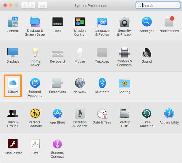 3. System Preferences - iCloud