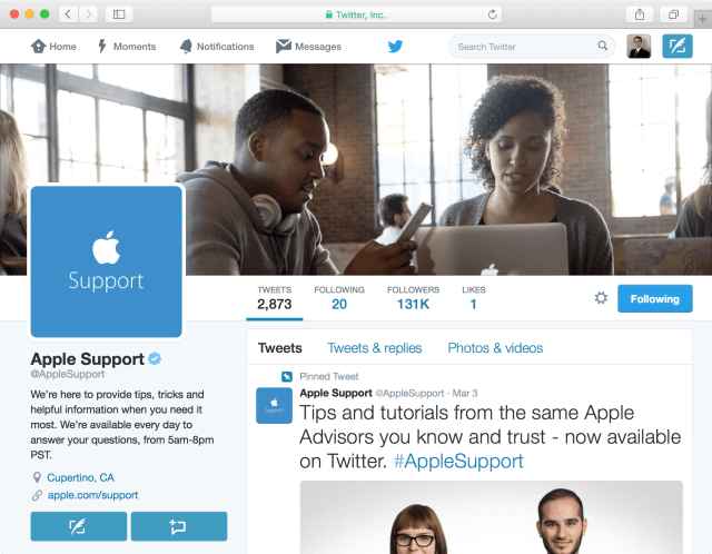 ¿Por qué hacer una cuenta de apoyo en Twitter fue una gran jugada para Apple