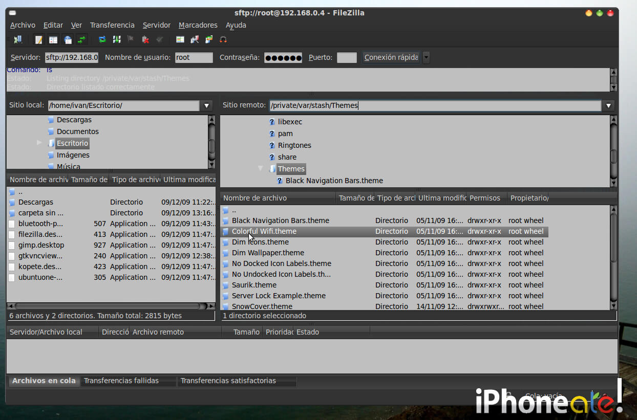 Accede via SSH y visualiza el iPhonei-Pod con VNC en Linux- 05