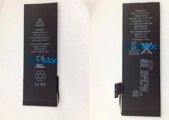 The iPhone 5 could incorporate a higher capacity battery of 3.8V, 1440 mAh