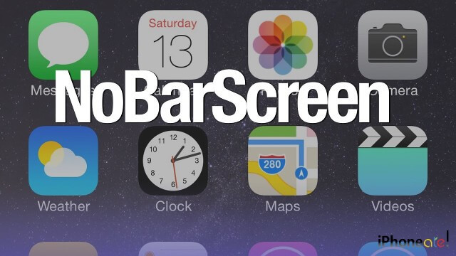 NoBarScreen tweak