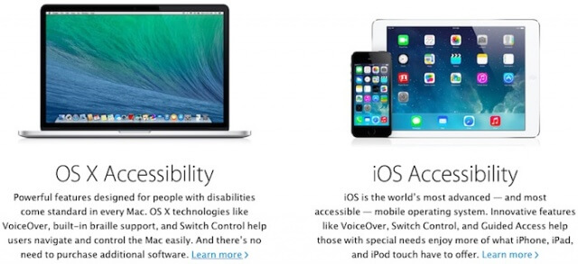 Access to Apple technology is now within everyone's reach with VoiceOver