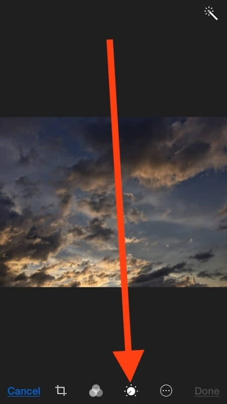 3. Select the line button