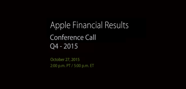 Apple dará a conocer sus ingresos de cuarto trimestre este 27 de Octubre