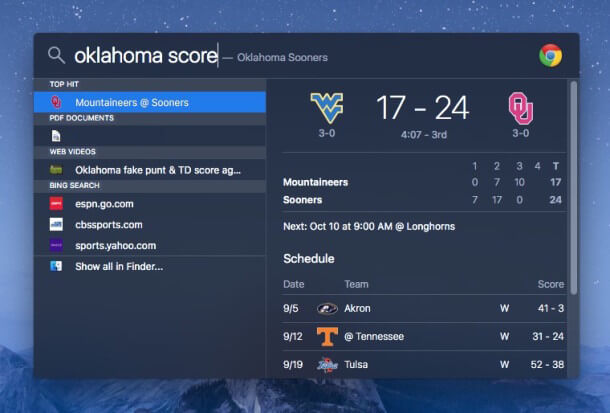 4. - «Team name» score.