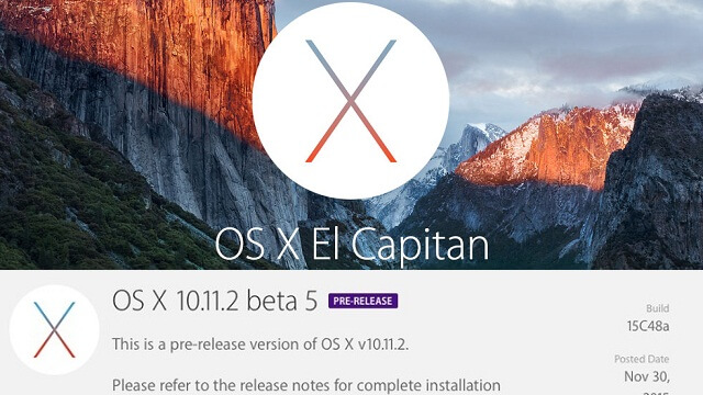 Beta 5 del OS X El Capitan se encuentra disponible