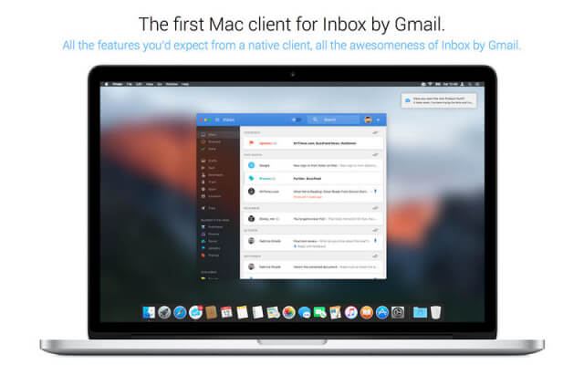 Boxy permite utilizar la bandeja de entrada del Gmail en la Mac
