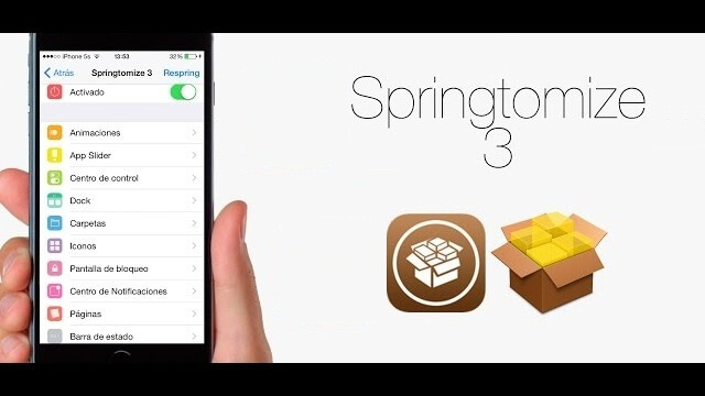 Springtomize 3 cambia el diseño de la interfaz en iOS