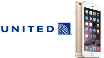 United Airlines y iPhone 6 Plus