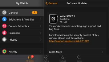 watchOS 2.1 la nueva actualización para Apple Watch