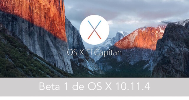 Apple lanza beta de OS X 10.11.4 para desarrolladores