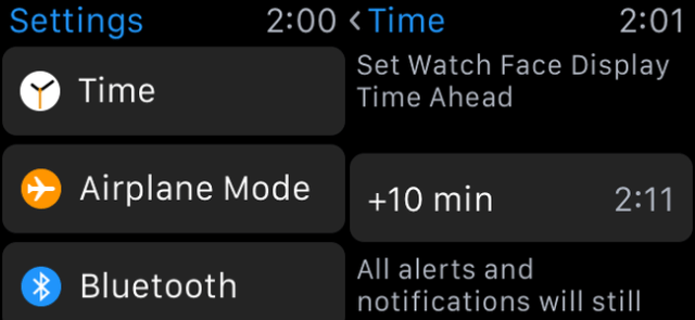 Cómo configurar el Apple Watch para que de una hora falsa