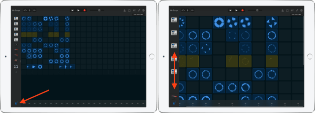 Cómo mover y hacer zoom sobre la red Loops en vivo