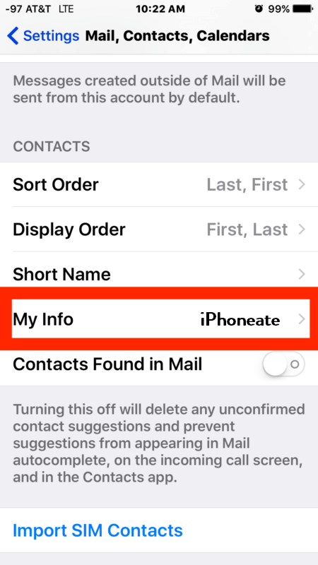 Como Poner Los Datos De Contacto De Mi Informacion En El Iphone Iphoneate Ineate