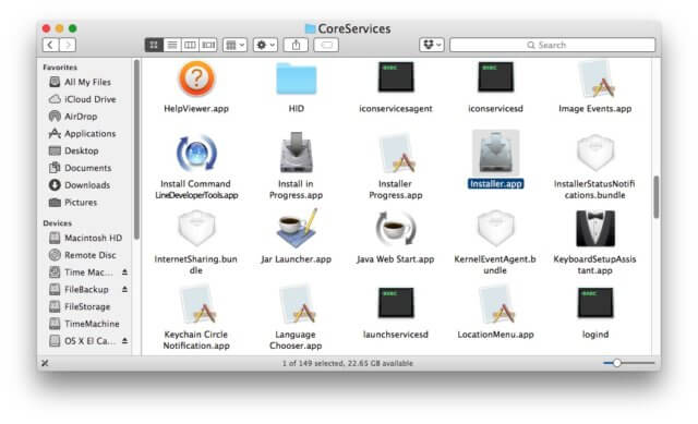 goto-coreservices-folder-find-installer-mac