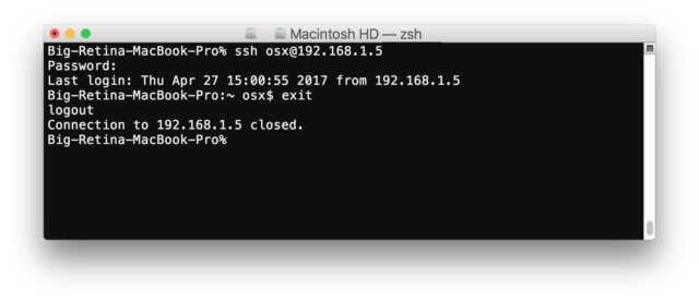 remote control ssh