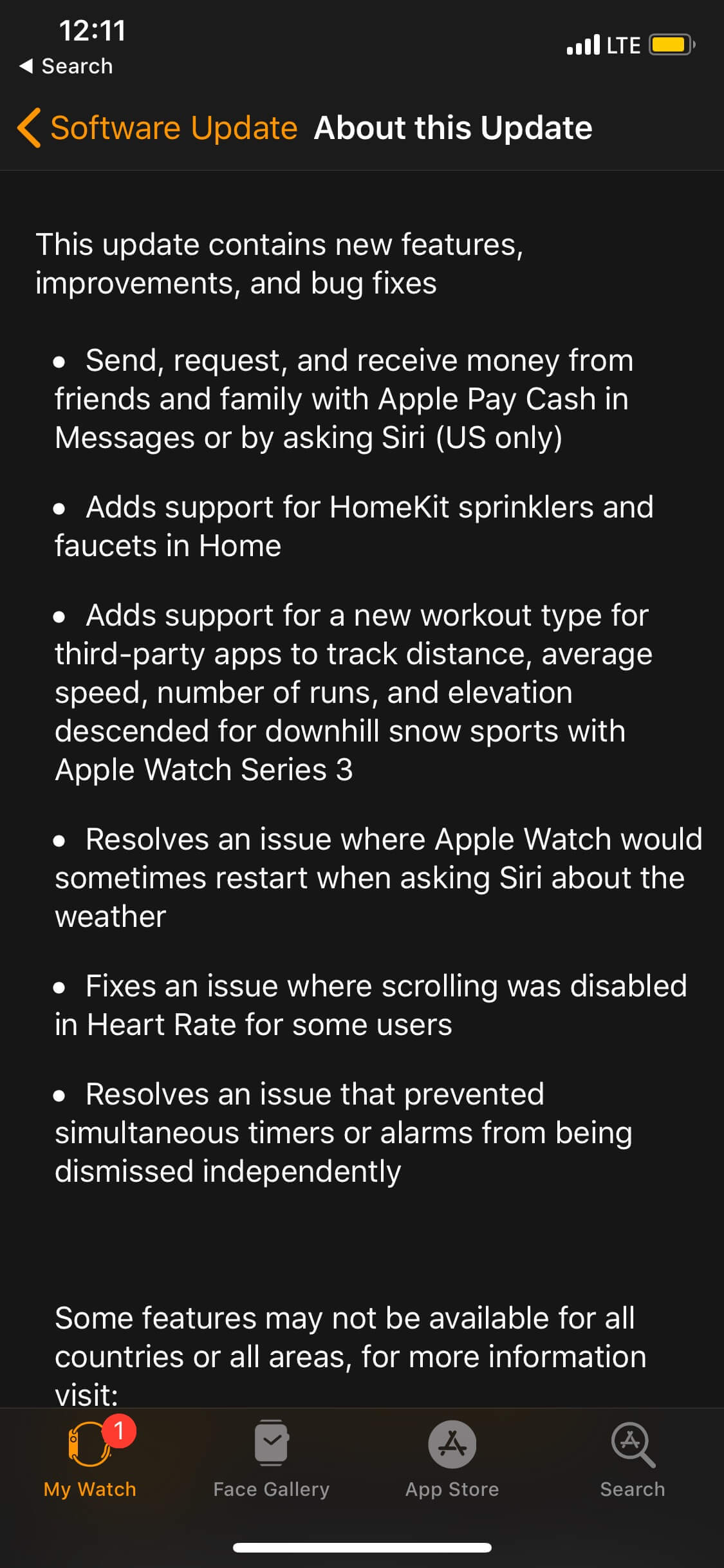 Apple watchOS 4.1