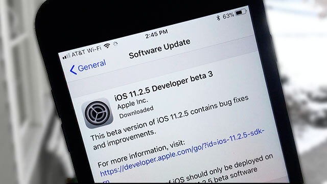 iOS 11.2.5 Beta 3