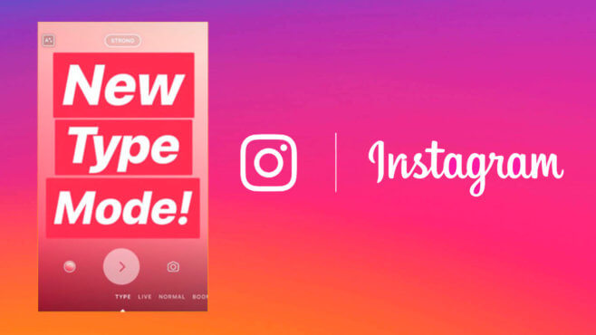 Instagram Type Mode