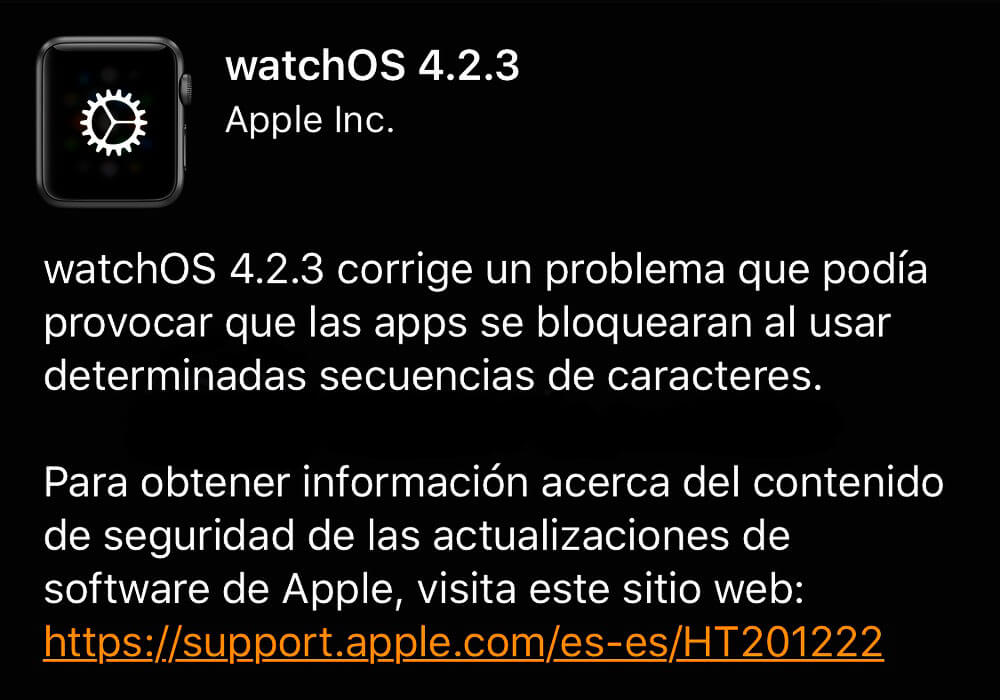 watchOS 4.2.3