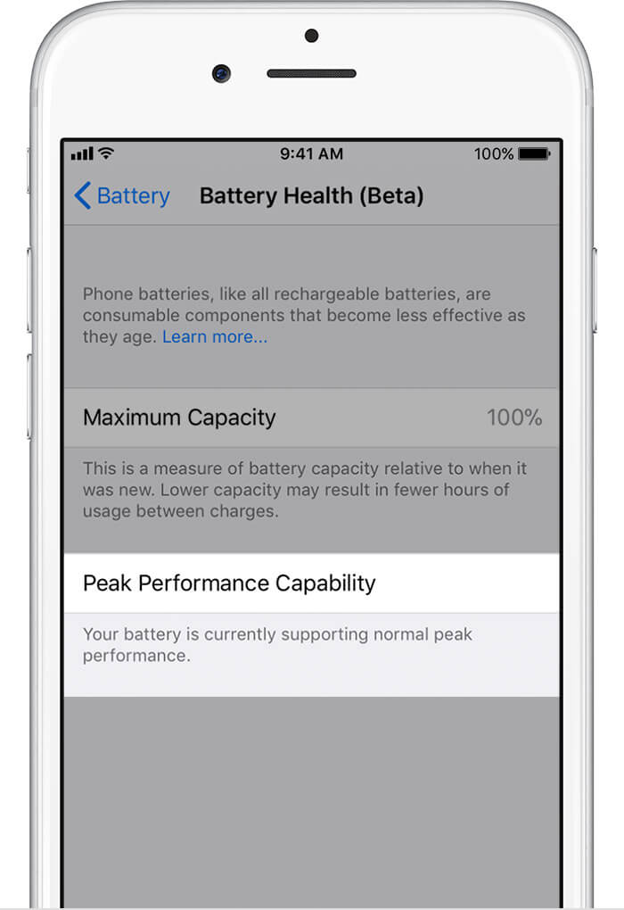 Batería iOS 11.3 Beta 2