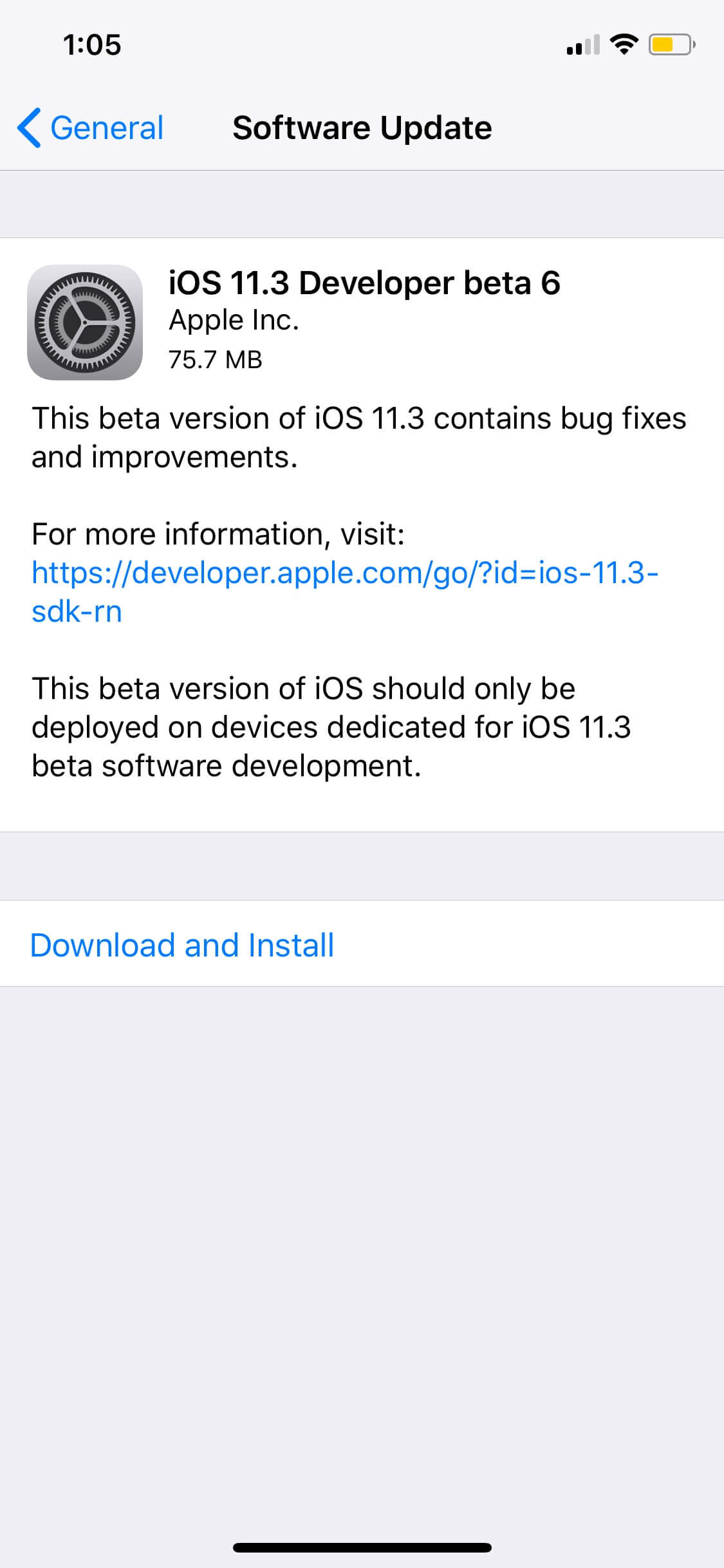 iOS 11.3 Beta 6 