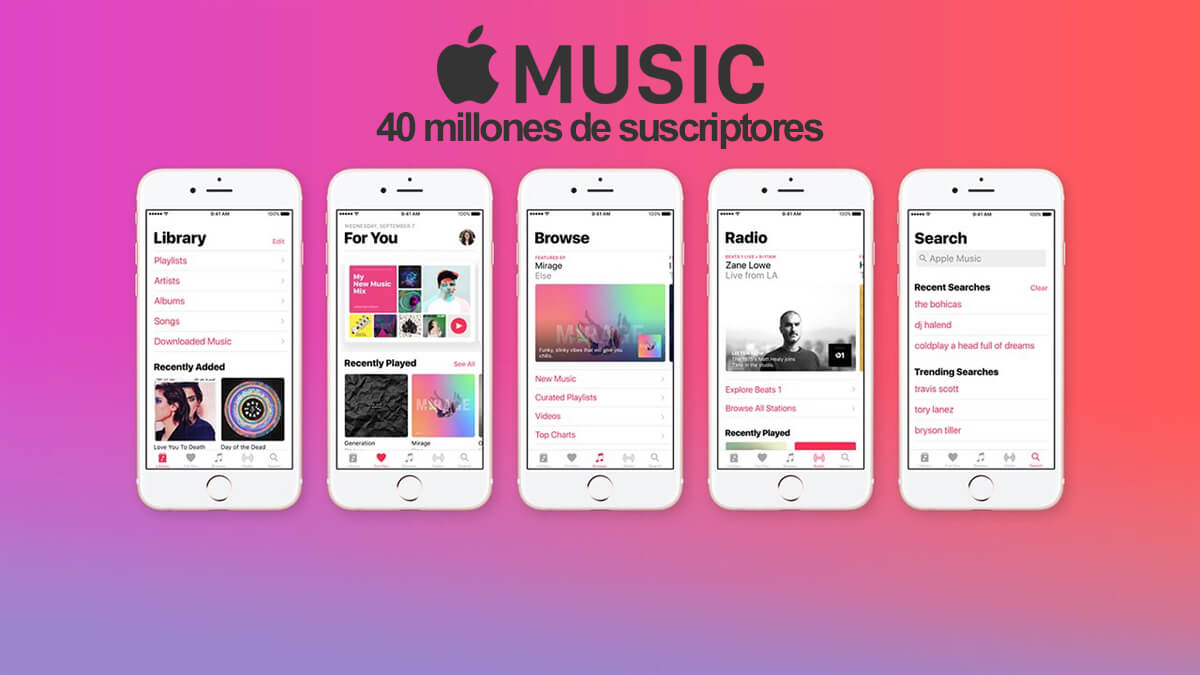 Apple Music habría alcanzado los 40 millones de suscriptores de pago