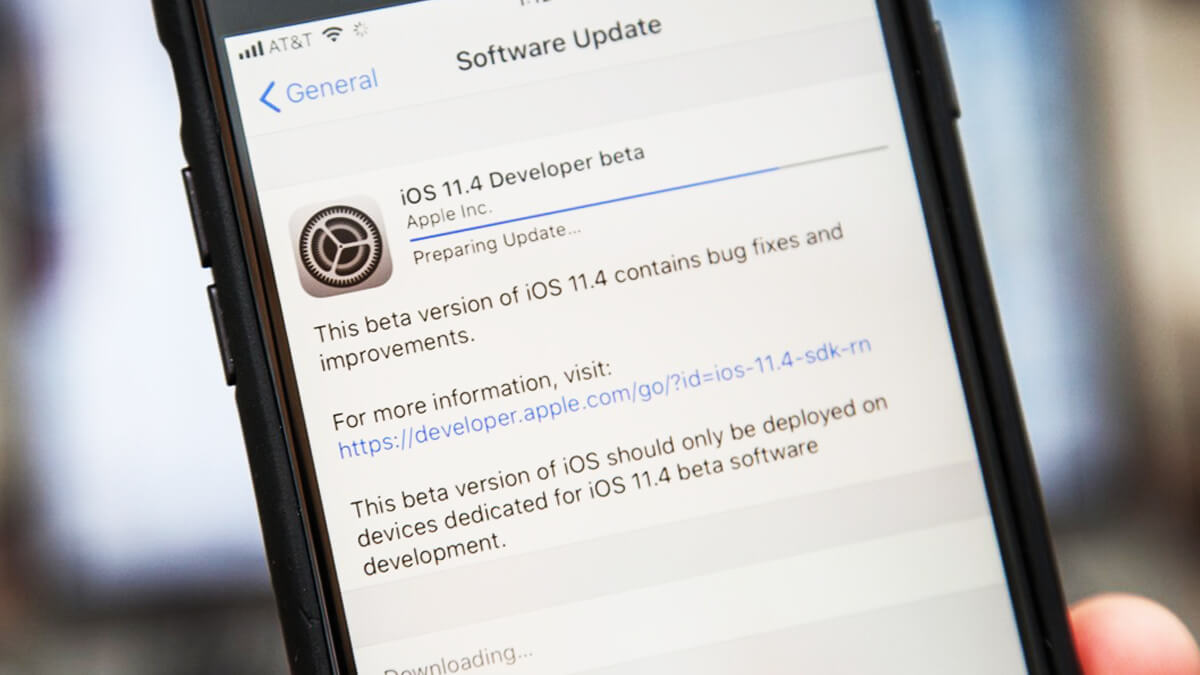 Apple lanzará la primera versión beta para desarrolladores de iOS 11.4