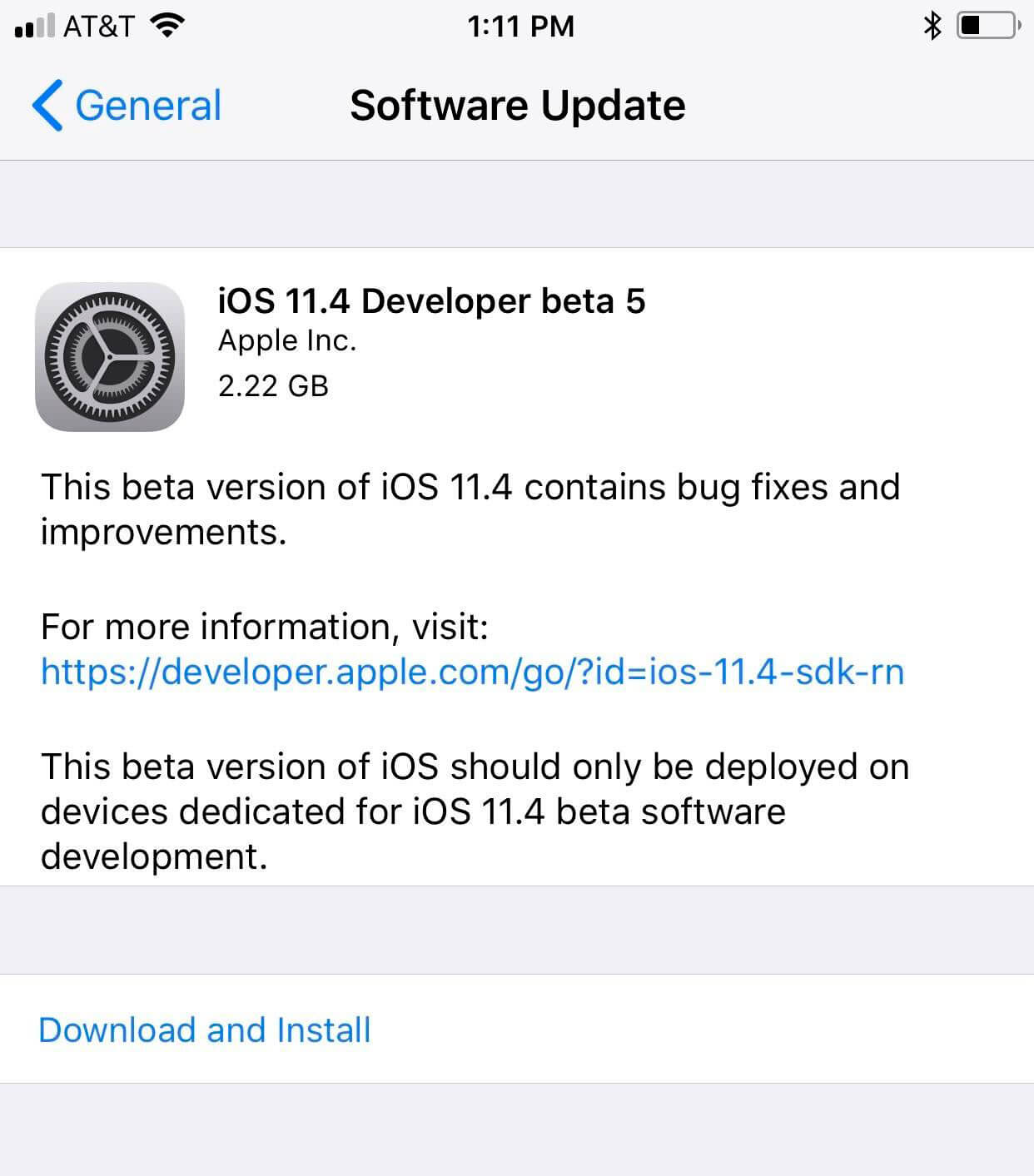 iOS 11.4 Beta 5