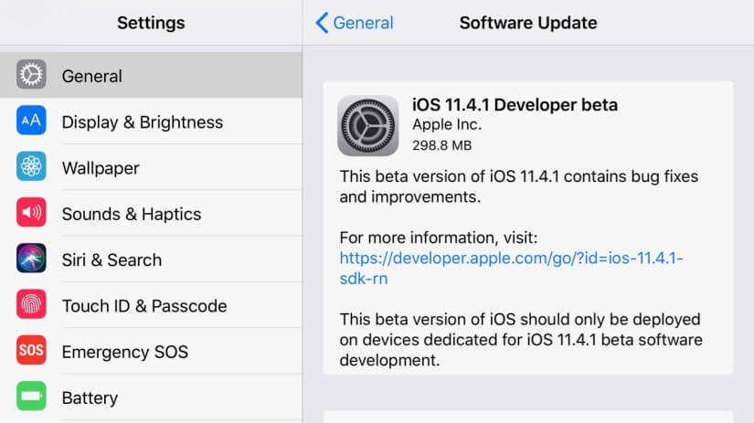 iOS 11.4.1 Beta 1